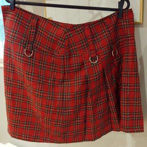 Lip Service red plaid pleated skirt size 12